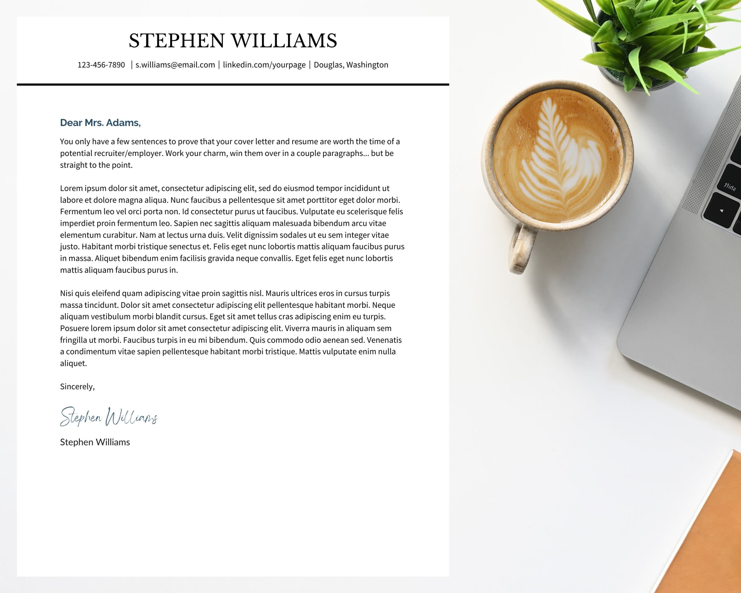ATS Friendly Resume Template for Canva, Professional CV Template, Canva
