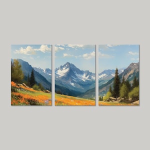 Colorado Alpine Wildflower Meadow Print | Rocky Mountain High Country Landscape | Snow-Capped Peaks Wall Art | Colorado Summer Bloom Decor