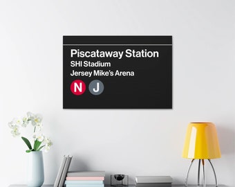 Rutgers University | Piscataway, New Jersey | Subway-Style Stadium Sign | Minimalist Design, Sports Decor Gift