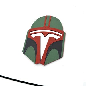Helmet Boba Overlay for Tesla Emblem