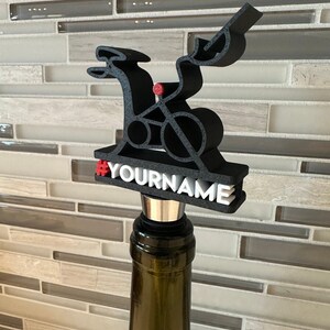 Custom Leaderboard Wine Stopper for Peloton Fanatics. Personalized! Name is on both sides!
