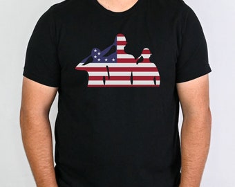 Patriotic Veteran T-Shirt: USA Flag Military Memorial Tee