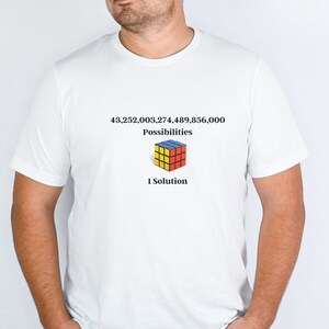 Cube Master Shirt, Geek Shirt, Cube Solving Possibilities, Gift for Dad, Father&#39;s Day, Unisex Shirt, Gift for Cuber, Funny Shirt, Whimsical