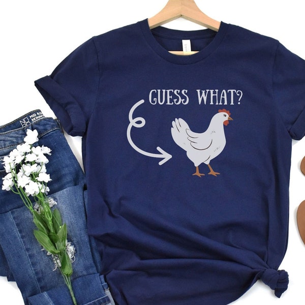 Guess What Chicken Butt, Funny Quote Tee, Gift For Kid, Kid Joke, Corny Joke, Dad Joke, Unisex Tee, Gift For Woman, Father's Day Gift