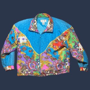 Silk touch 1980s silk jacket . padded . vintage bomber jacket . 80s style . Christmas gift.