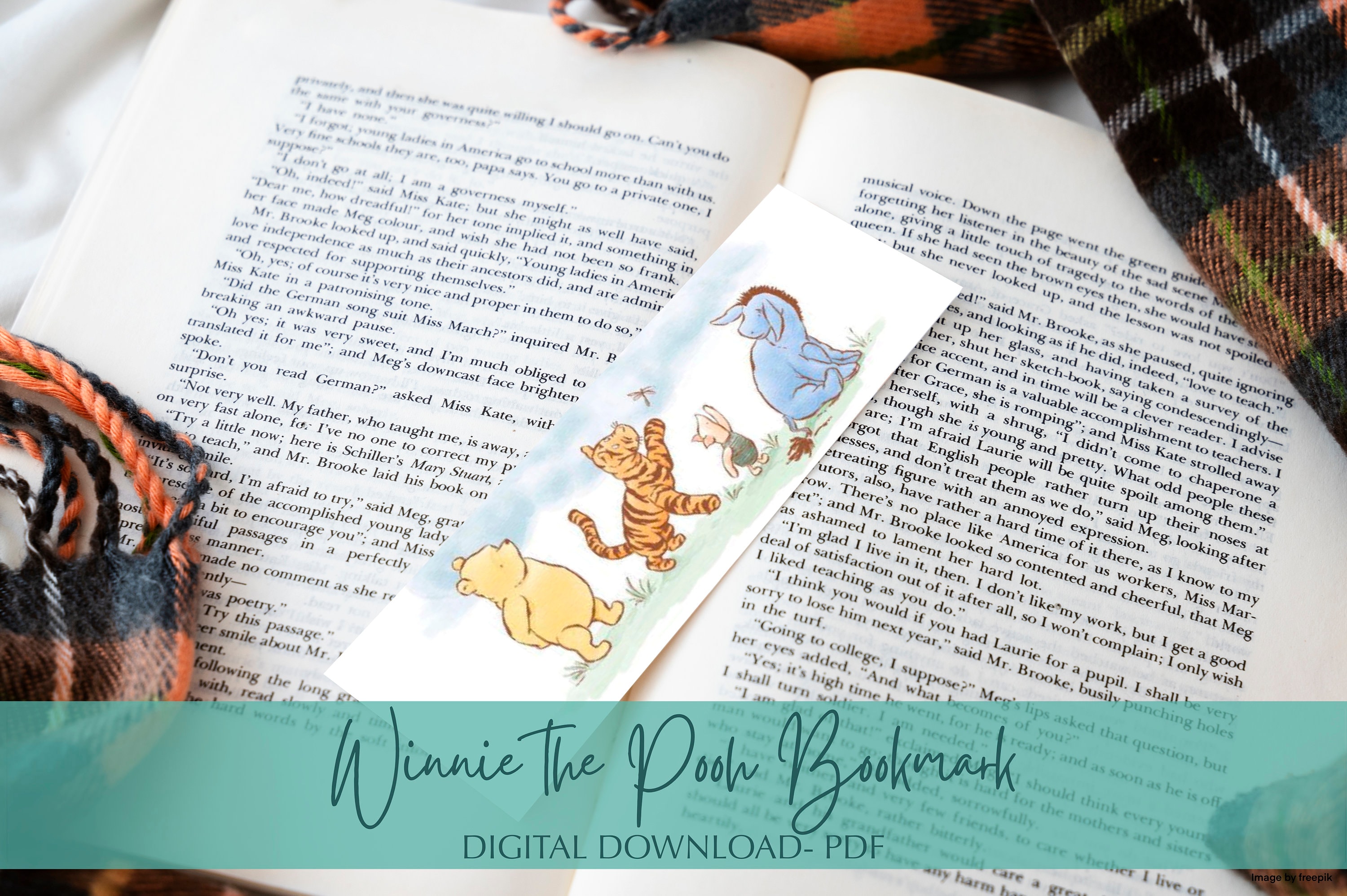 Winnie the Pooh Bookmark Winnie the Pooh Printable Bookmark Watercolor ...
