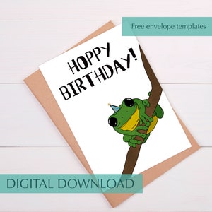 Frog Birthday Card Funny Frog Card Printable Birthday Cards for Friend Birthday Gift Funny Girlfriend Birthday Card for Boyfriend