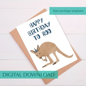 Carte d'anniversaire kangourou, carte drôle, cartes d'anniversaire à imprimer pour un ami, cadeau d'anniversaire, carte d'anniversaire drôle pour petite amie, pour petit ami