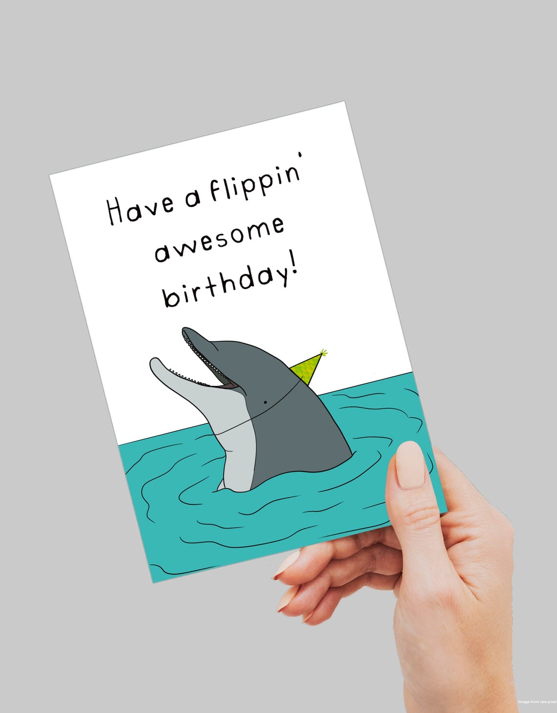 Dolphin Birthday Card Funny Dolphin Card Printable Birthday - Etsy