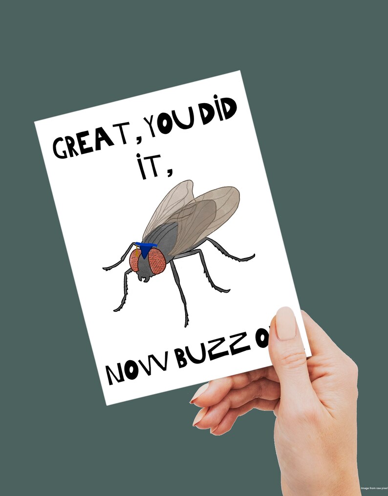 Fly Graduation Card Funny Bug Congratulations on Graduating Card ...