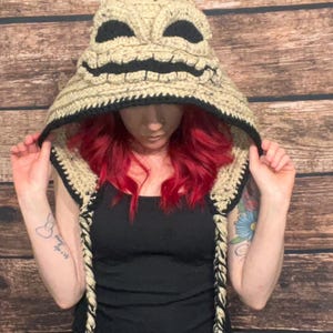 Burlap chap hood