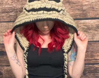 Burlap chap hood