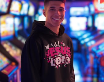 Men's Champion Christian Hoodie: Jesus is Lord Streetwear, Gift for Christian man, Jesus Sweatshirt, Jesus Hoodie, Christian Crewneck