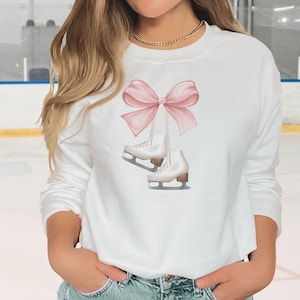 Ice Skating Sweatshirt, Women&#39;s Ice Skating Hoodie, Trendy Ice Skater Shirt, Ice Skating Gift, Skating Graphic Tee, figure skating gifts