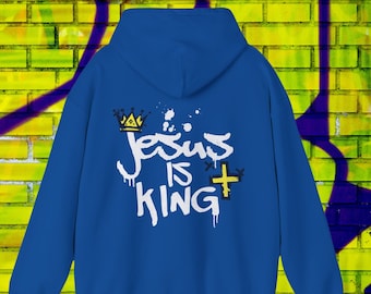 Jesus Hoodie, Men's Christian Hoodies, Jesus is King Hoodie, Christian Gift for Men, christian guy gifts, Christian merch, christian hoodie