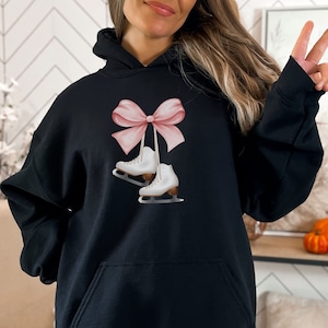 Women&#39;s Ice Skating Hoodie, figure skating gift, Ice Skating Sweatshirt, figure skating gifts, skating coach gift, Ice Skating Gift