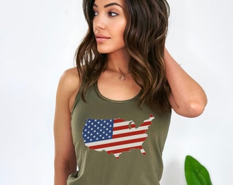 america tank top, 4th of july tank top, American girl shirt, america tank top, cute usa tank top, Independence Day tank, patriotic tank top