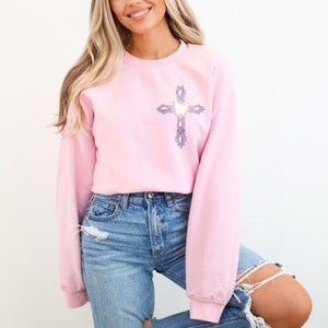Sweat-shirt Jésus ras du cou, sweat-shirt catholique, Christian Merch, sweat-shirt verset de la Bible, cadeau catholique, sweat-shirt chrétien bohème, t-shirt Faith