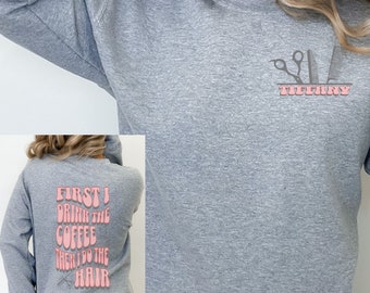Custom Hairstylist Sweatshirt, Personalized Hairstylist Sweatshirt, Cosmetology Grad Gift, hair dresser gifts, custom Gift for Hairdresser