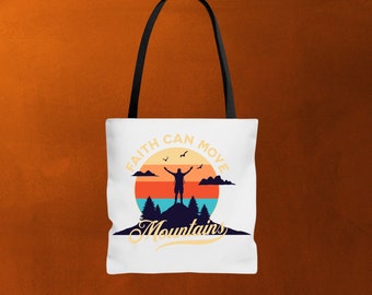 Faith Tote Bag, Christian Tote Bag, Religious Gift, Scripture Gift, bible verse tote bag, Christian Girl Gift, Church Gift, christian tote