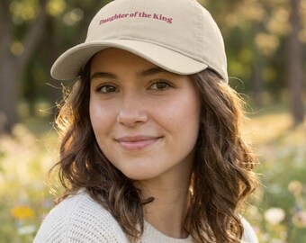 Daughter of the King Embroidered Cap | Christian Caps for Women | Christian Baseball Hat | Evangelical Embroidery Gift