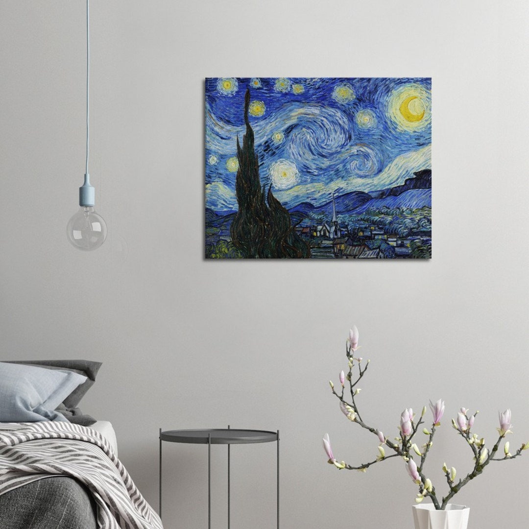 The Starry Night 1889 by Vincent Van Gogh the Starry Night Canvas for ...