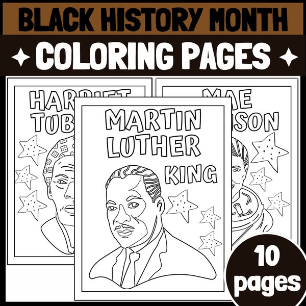Important Figures In Black History Month Coloring Pages | Black History Month Coloring Pages | Black History Month Coloring Sheets