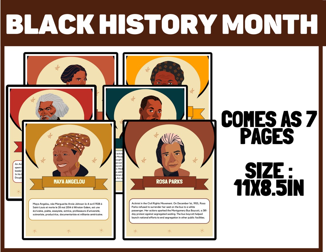 Important Figures in Black History Month Posters Black History Month ...