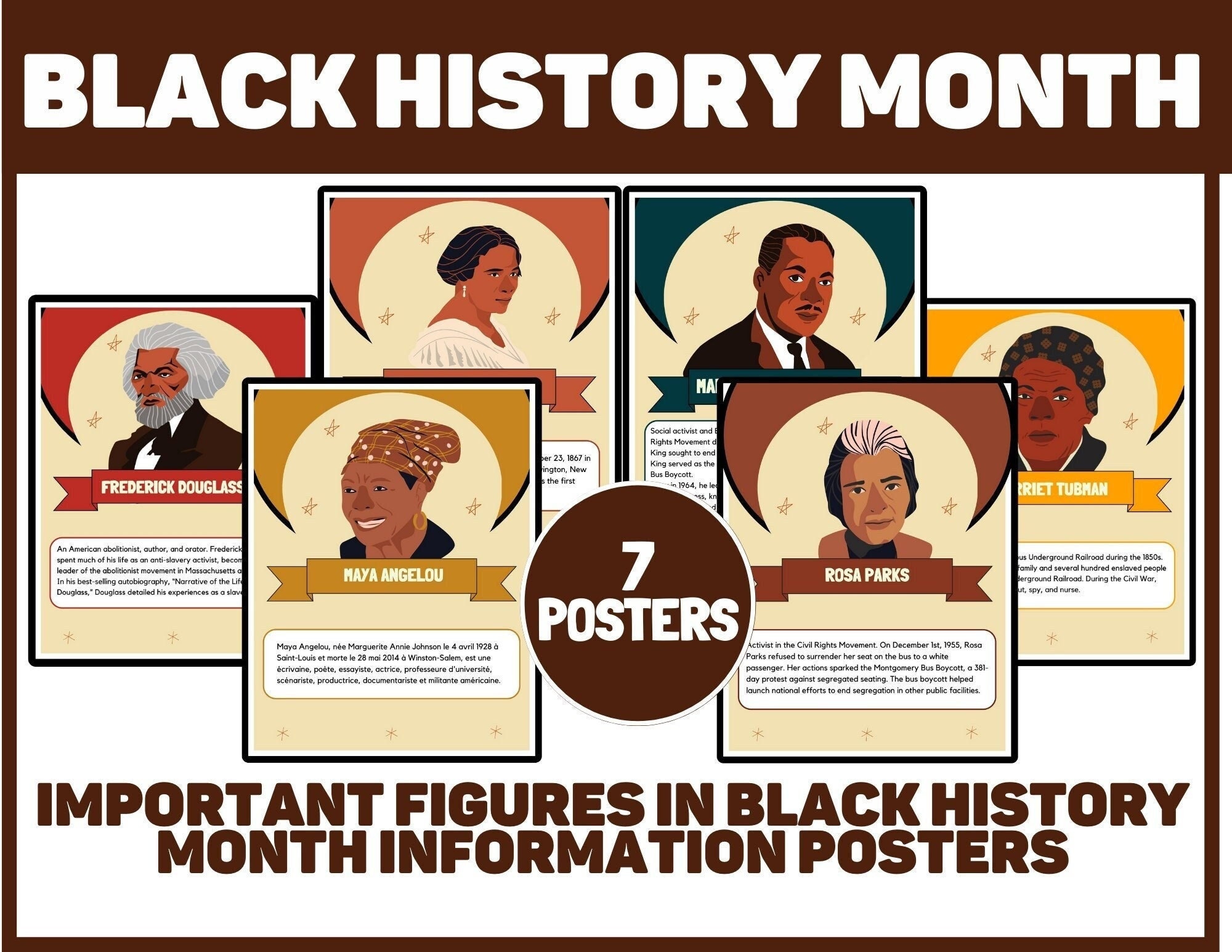 Important Figures in Black History Month Posters Black History Month ...