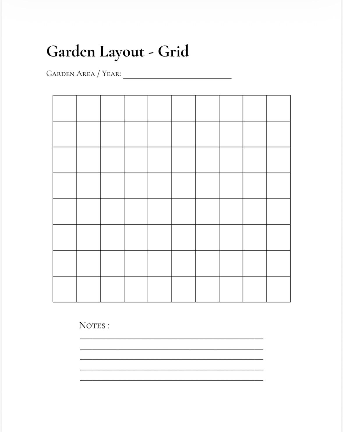 Homestead Garden Layout Printable - Raised Bed Planner PDF - Planning Sheets - Backyard Farm Garden Download