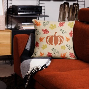 Fall Throw Pillow: Autumn Vibes, Soft Polyester