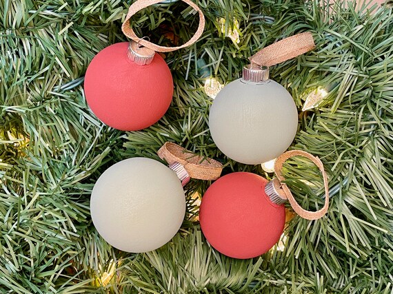 Embroidery Hoop Faux Concrete Christmas Tree Ornaments