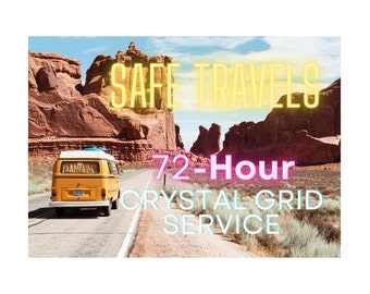 72-Hour Safe Travels Crystal Grid Service- Crystal Grid Service