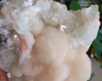 Zeolite Cluster for healing work or decor, infused with Reiki energy, Stilbite and Apophyllite