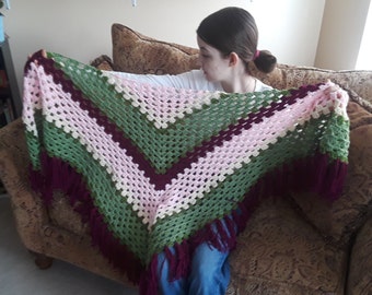 Prayer Shawl - Hand Crocheted Healing Shawl