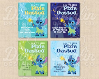 Stitch Pixie Dust Gift Tags - You&#39;ve Been Pixie Dusted - Instant Download PDF