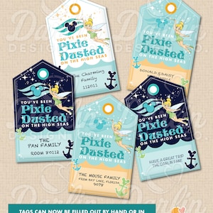 Pixie Dust Gift Tags - You've Been Pixie Dusted on the High Seas - Instant Download PDF Hand Fill Out or Digital Form