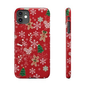 Slim Phone Case - MVMCP Mickey&#39;s Very Merry Christmas Party - Red Gingerbread Peppermint Mickey Minnie