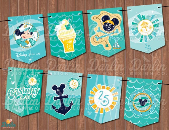 DCL 25th Anniversary Banner - Bunting - Decoration - Digital Download - Instant Download & Print