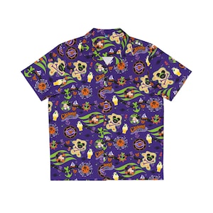 Men&#39;s Hawaiian Shirt with Halloween on the High Seas DCL Inspired Design | Shimmering Seas | Captain Mickey & Minnie
