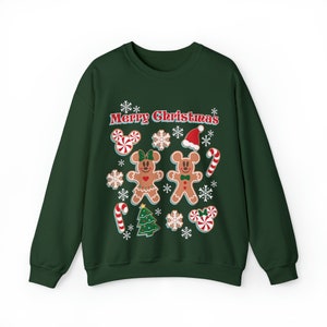 Unisex Heavy Blend™ Crewneck Sweatshirt - MVMCP Mickey&#39;s Very Merry Christmas Party - Gingerbread Peppermint Mickey MInnie
