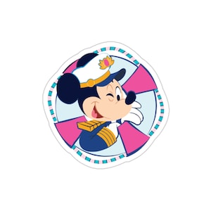 Funky Pop Captain Mickey Die-Cut Stickers | Nautical Disney Cruise Line Inspired