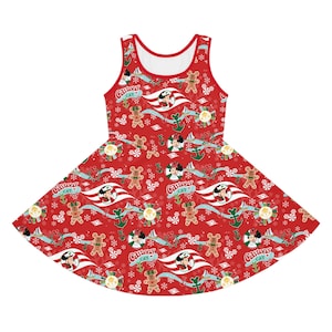 Robe d'été sans manches pour fille DCL Very Merrytime Cruise avec Mickey et Minnie Magical Cruise Merry Christmas Holiday