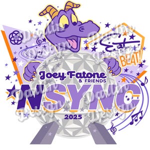 Eat to the Beat - Joey Fatone and Friends - Epcot Figment Festival Download Digital PNG File 2025 Version