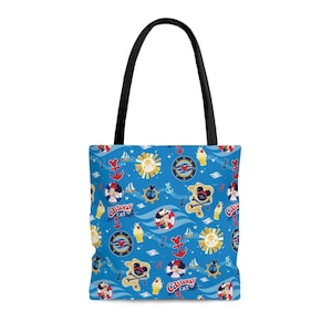 Magical Cruise DCL Inspired Printed Tote Bag with Captain Mickey and Minnie