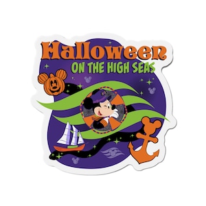 Halloween on the High Seas Captain Mickey DCL Cruise Door Magnet - 6 Inch