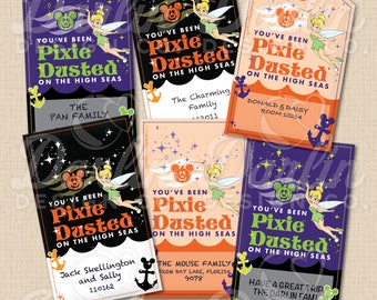Pixie Dust Gift Tags - Halloween Color Scheme - You've Been Pixie Dusted on the High Seas - Instant Download PDF