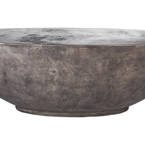 Concrete Oval Coffee Table, 'Oasis'