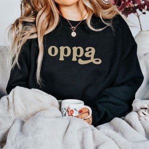 KDrama Sweatshirt, Oppa, KPop Shirt Retro, Korean Drama, K-Drama Addict Shirt, Gift for Her,  K-Pop Sweatshirt, KPop Merch