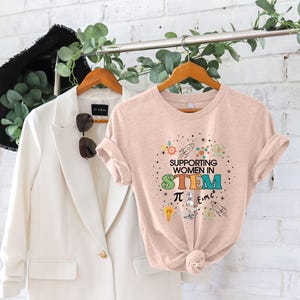 Women in Stem Shirt, Gift for Science Teacher, Gift for Women in Stem, Engineer Gift, Women Stem Gift, Grad Gift for Women, Stem Gift Heather Peach